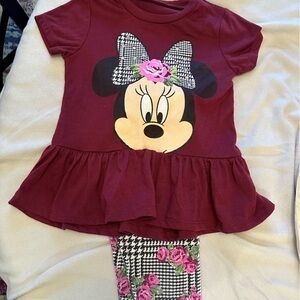 Price Drop - 2 piece Disney Junior Minnie Mouse outfit